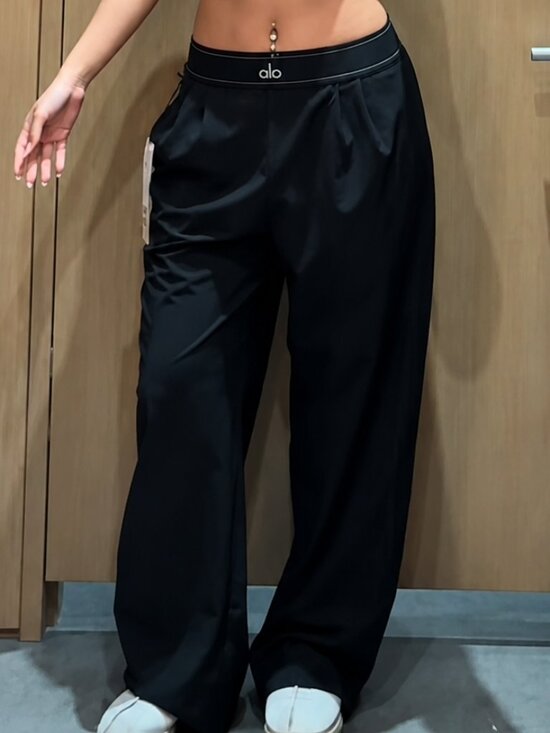 ALO Yoga Pants - NWT 😃 Women’s Black High Rise Wide Leg Trousers  From ALO Yoga - Size:XS 👖